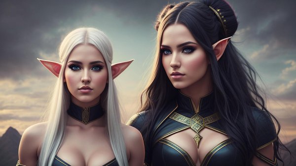 С девушками эльфами