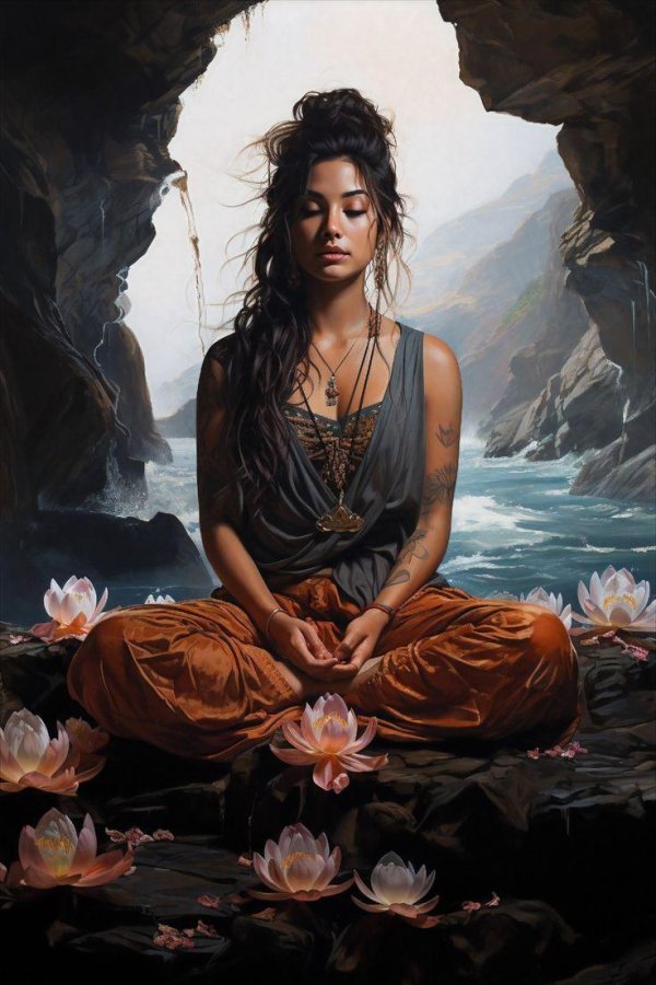 С девушка думает