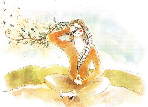 С девушка думает