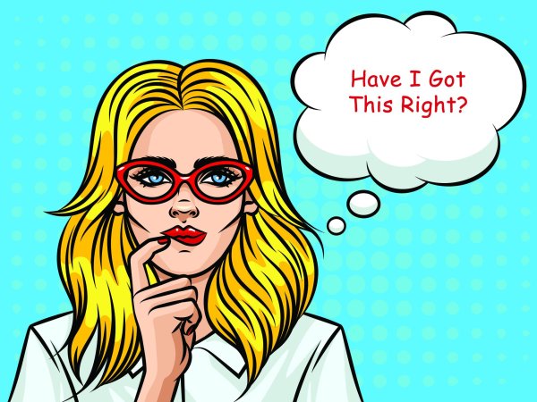 С девушка думает