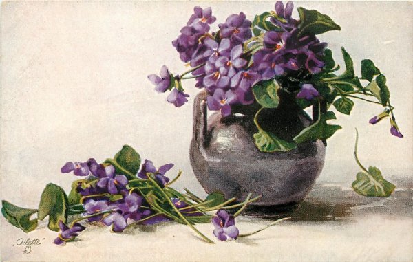 старинные открытки с цветами