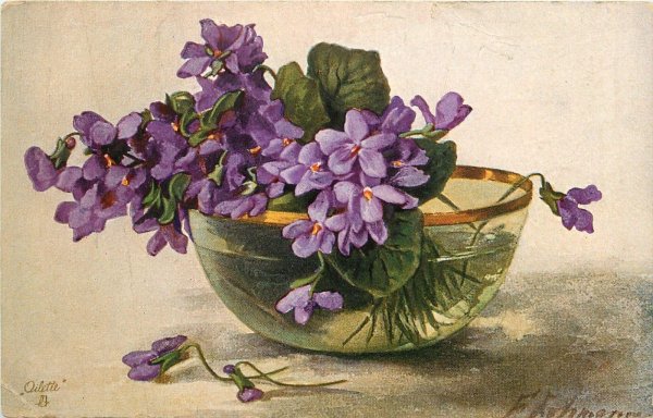 старинные открытки с цветами