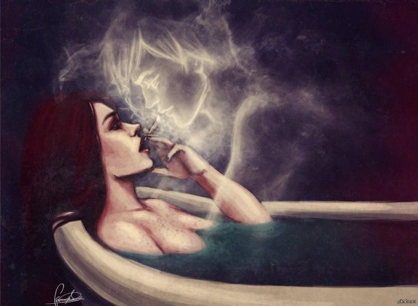 Девушка с сигаретой