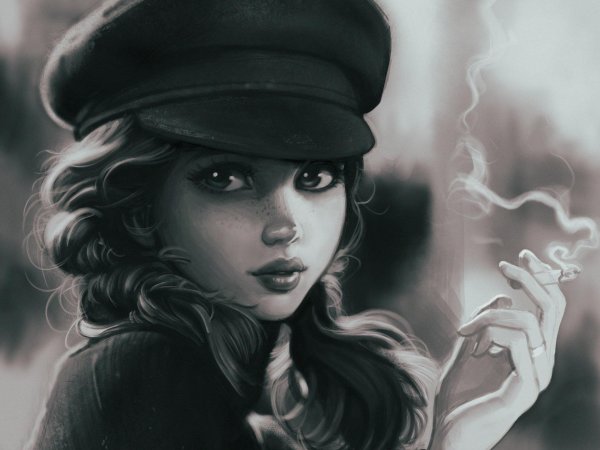 Девушка с сигаретой