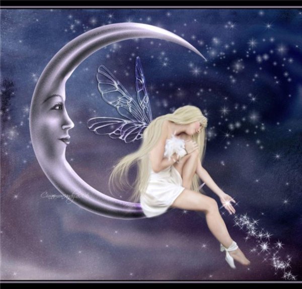 Девушка на месяце