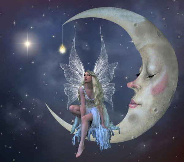 Девушка на месяце