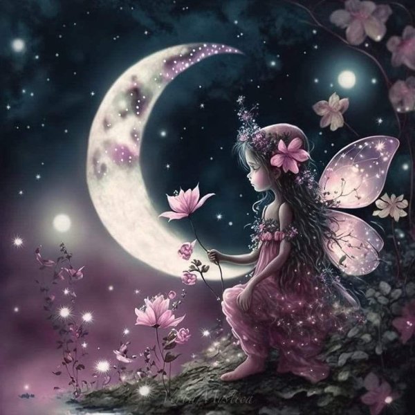 Девушка на месяце