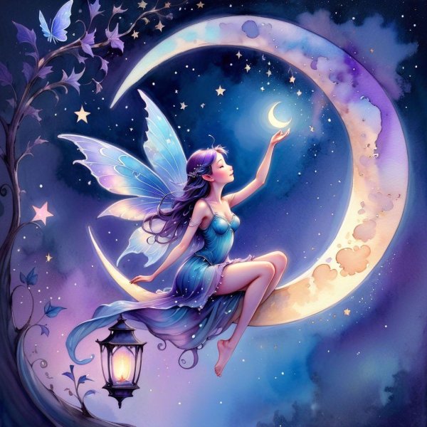 Девушка на месяце