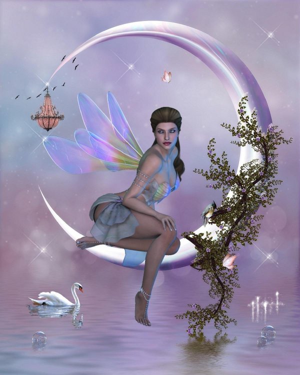 Девушка на месяце