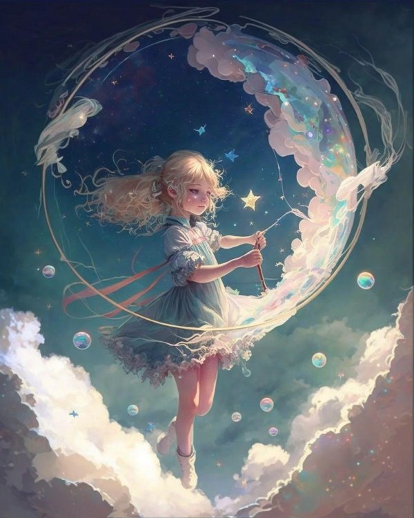 Девушка на месяце