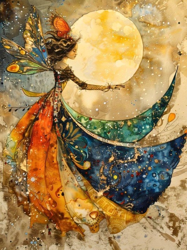 Девушка на месяце