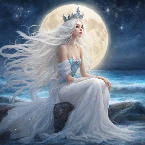 Девушка на месяце