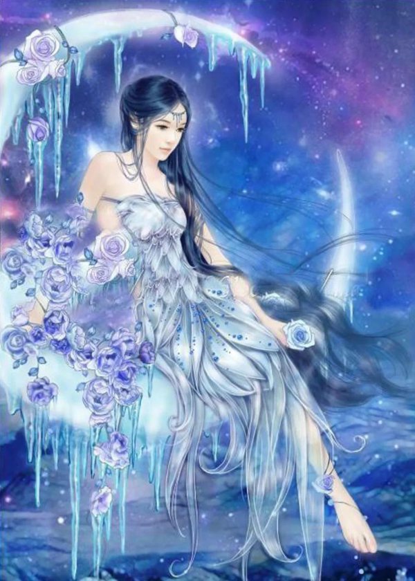 Девушка на месяце