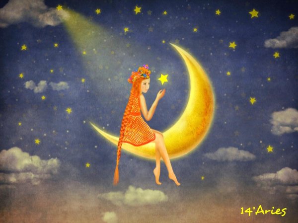 Девушка на месяце