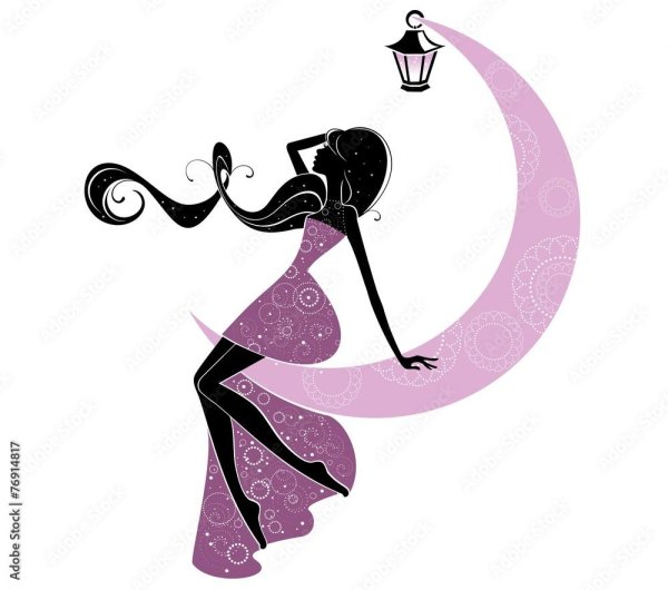 Девушка на месяце