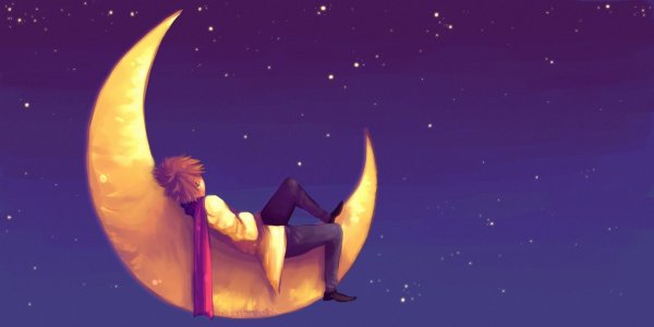 Девушка на месяце