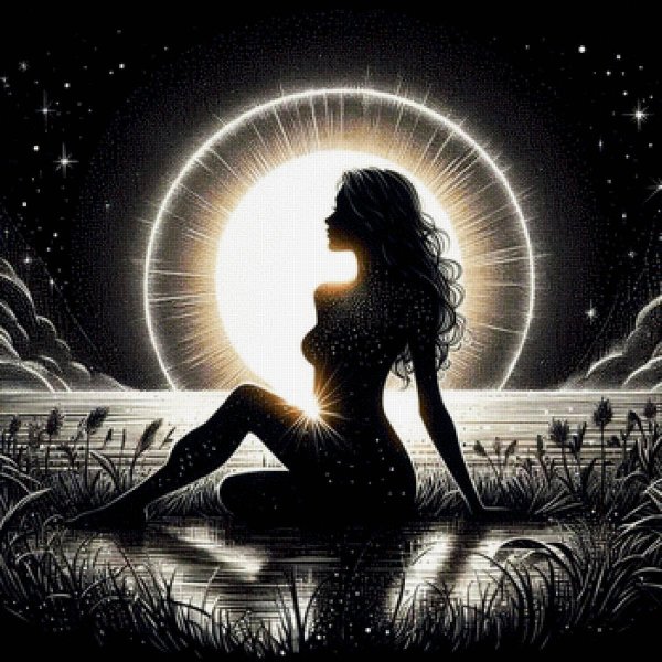 Девушка на месяце