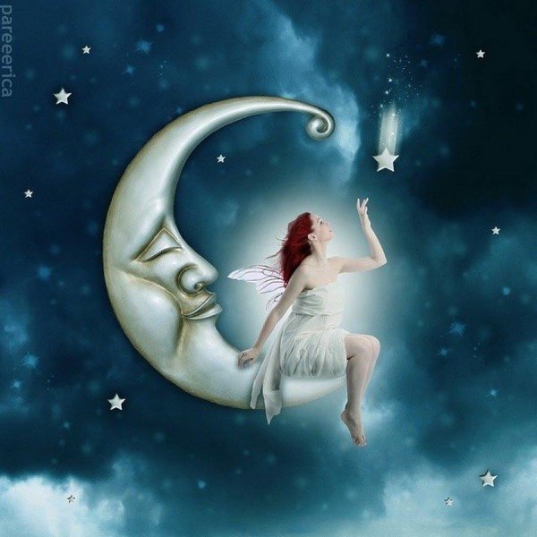 Девушка на месяце