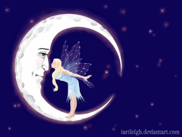 Девушка на месяце