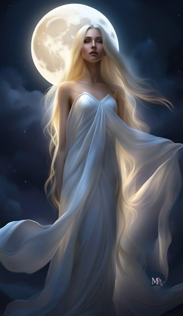 Девушка на месяце