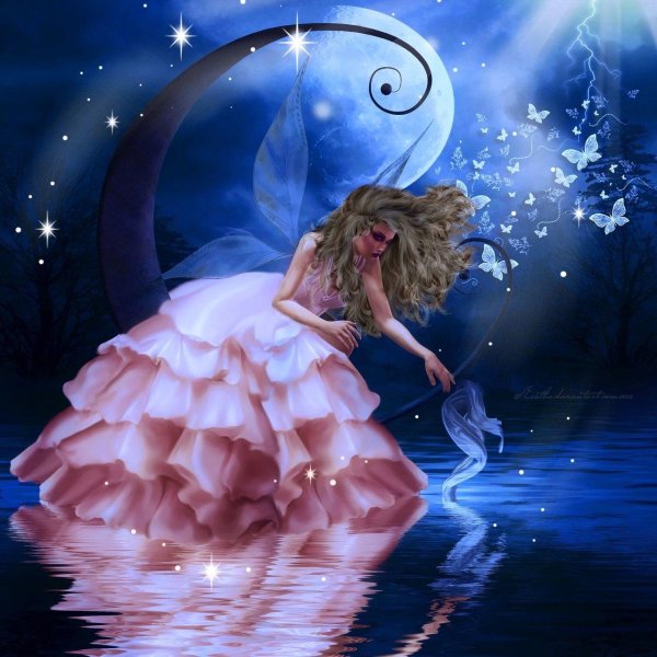 Девушка на месяце