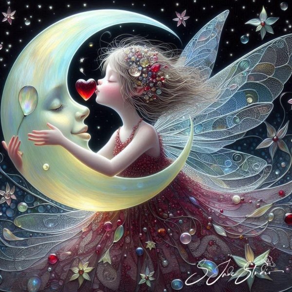 Девушка на месяце