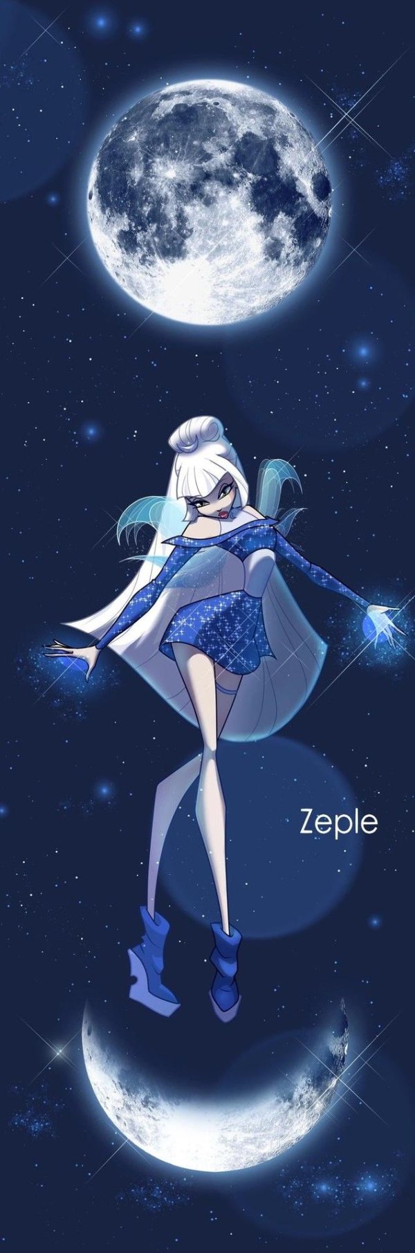 Девушка на месяце