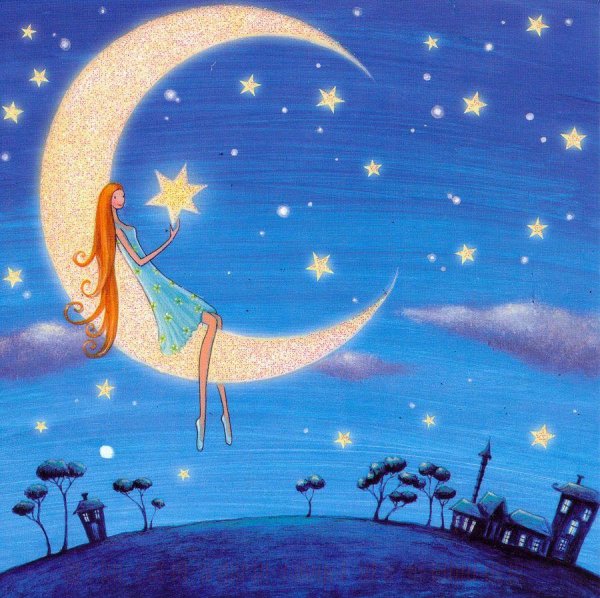 Девушка на месяце