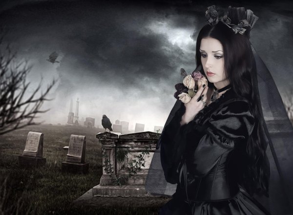 С девушками готика