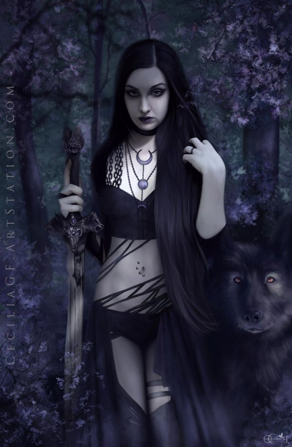 С девушками готика