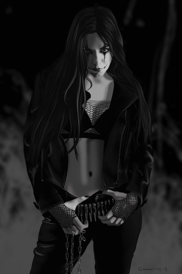 С девушками готика