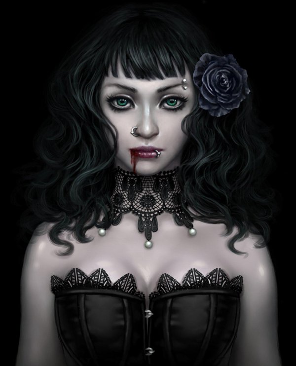 С девушками готика