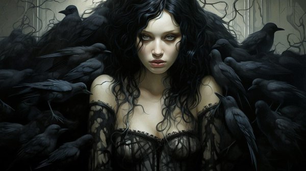 С девушками готика