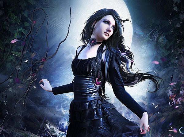 С девушками готика