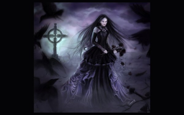 С девушками готика