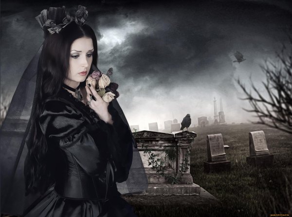 С девушками готика