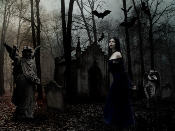 С девушками готика