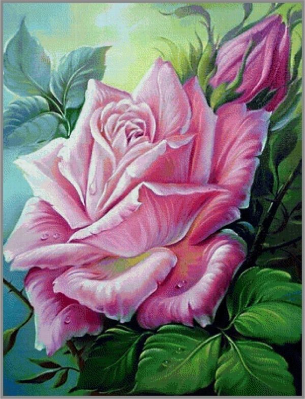 роза акрилом