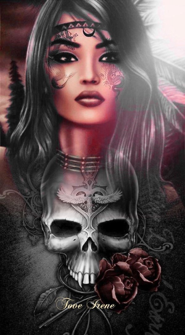 Девушка и череп