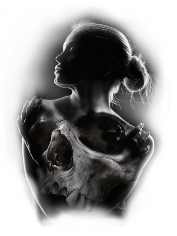 Девушка и череп