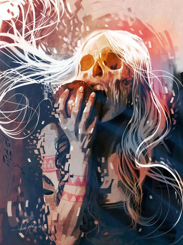 Девушка и череп