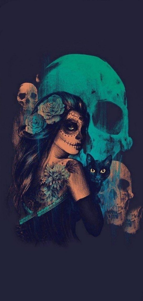 Девушка и череп