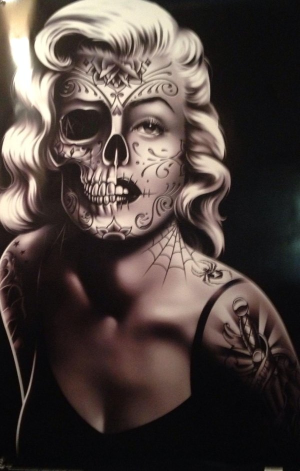 Девушка и череп