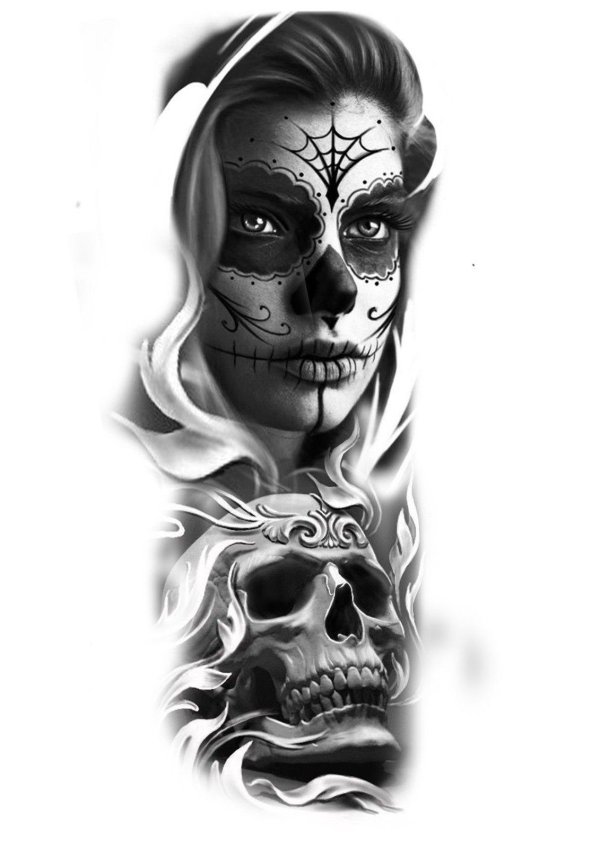 Девушка и череп