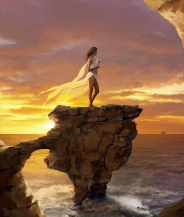 Девушка на обрыве