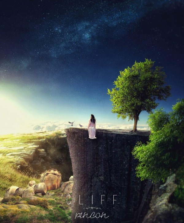 Девушка на обрыве