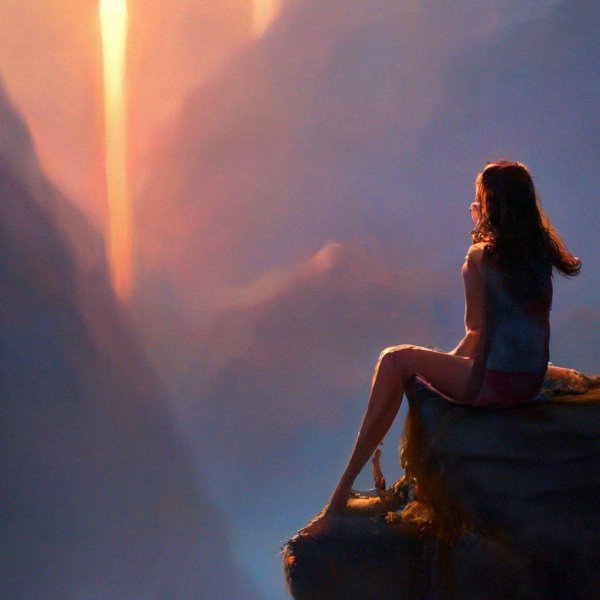 Девушка на обрыве