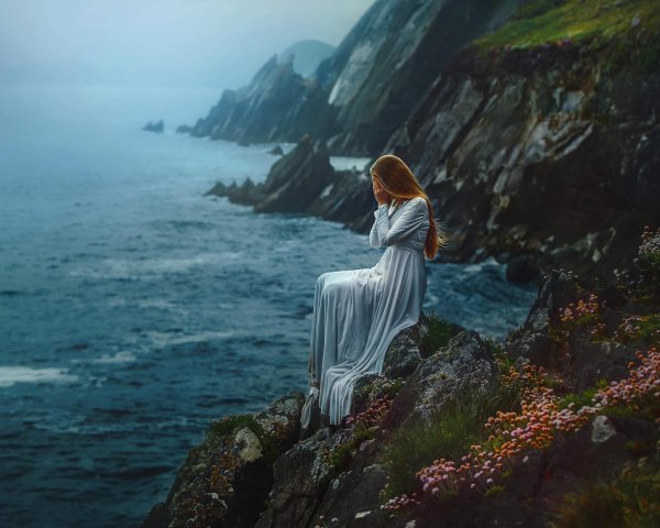 Девушка на обрыве