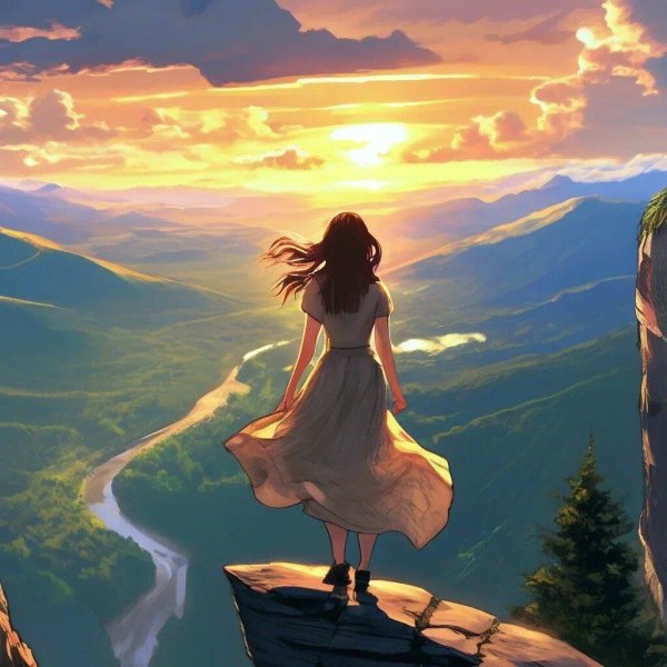 Девушка на обрыве