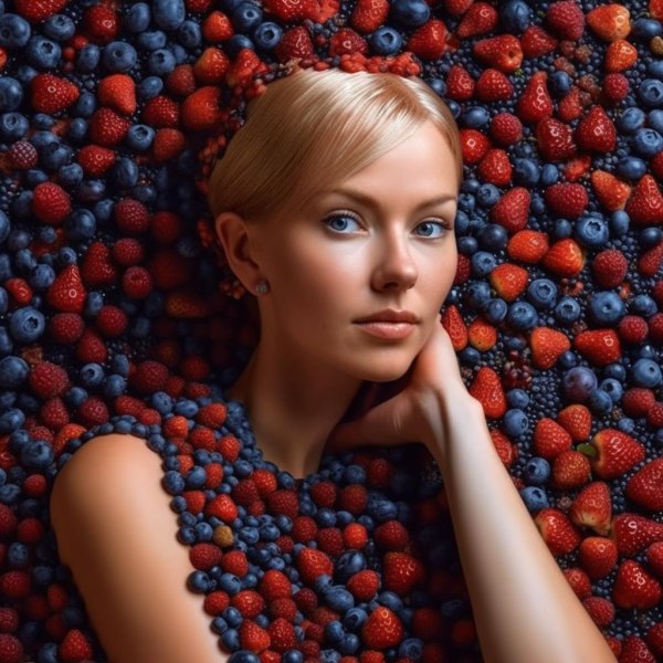 Девушка и клубника